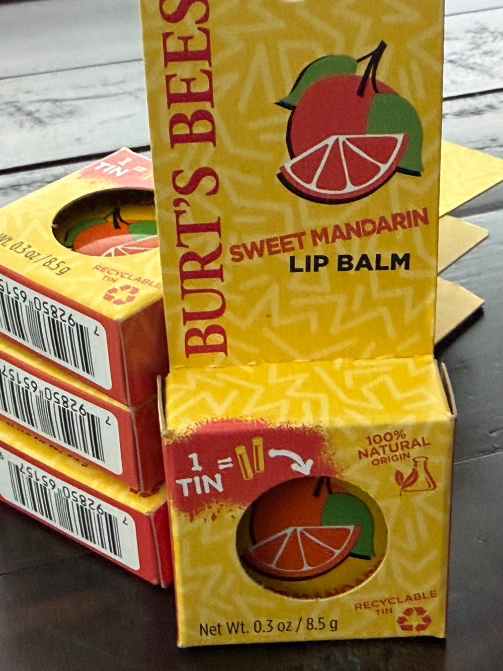 Burt's Bees Sweet Mandarin Lip Balm - pack of 4
